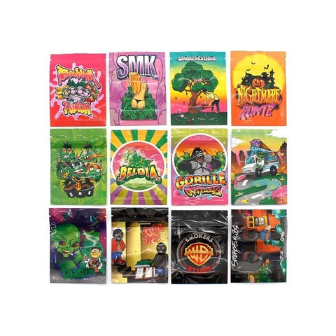 GORILLA MIX PRINT BAGS 7X10CM (KASKA GUMBO)-100X(pc)