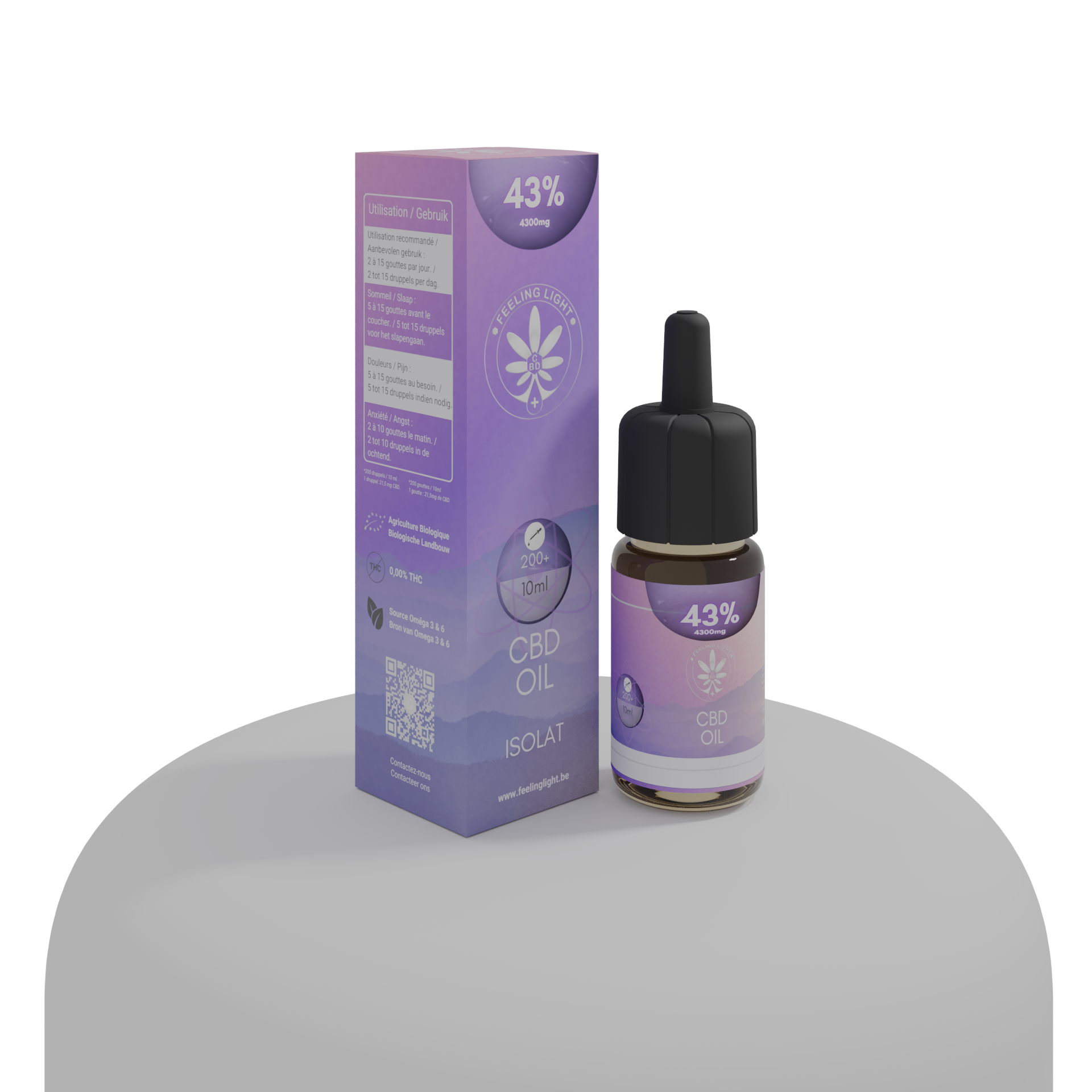 Feeling Light Huile CBD Feeling Light Huile de CBD Bio  43%